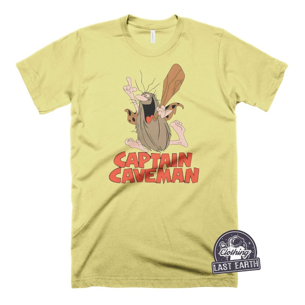 Captain Caveman Shirt Vintage Cartoon Mens Retro Graphic Tees Nostalgic Gifts
